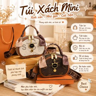 TÚI XÁCH NỮ ĐEO CHÉO MÈO MAY MẮN DÁNG BẦU CỰC XINH W324 - WINNIE HOUSE