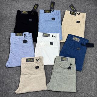 LINEN POLO LƯNG THUN.  Fom ống đứng.