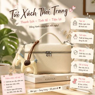 TÚI XÁCH NỮ DÁNG BẦU 2 QUAI XÁCH DA DỆT W663 – TẶNG KÈM MÓC TREO DỄ THƯƠNG - WINNIE HOUSE