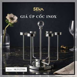 Giá úp cốc inox xoay 360 độ SEKA