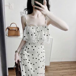 VÁY KATE LỤA CÁNH TIÊN PHỐI REN