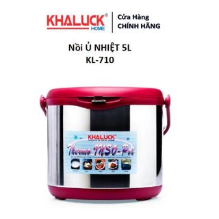 KHALUCK.HOME Nồi Ủ Nhiệt KL-710 5L Inox Cao Cấp Giữ Nhiệt 6 Giờ Dùng Cho Gia Đình Sản Phẩm Chính Hãng Tay Cầm Bọc Nhựa Chống Nóng