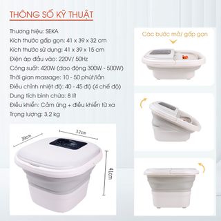 Bồn ngâm chân gấp gọn Seka SKG245