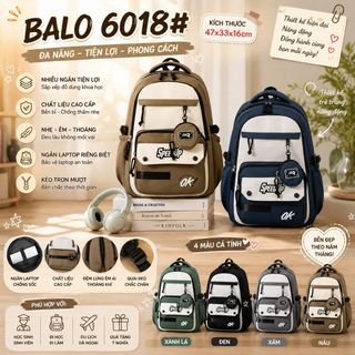 🔥 BALO A6018 – THIẾT KẾ CÁ TÍNH, ĐI HỌC ĐI LÀM ĐỀU CHẤT