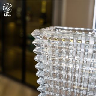 Bình hoa thủy tinh dáng tháp SEKA Màu trắng