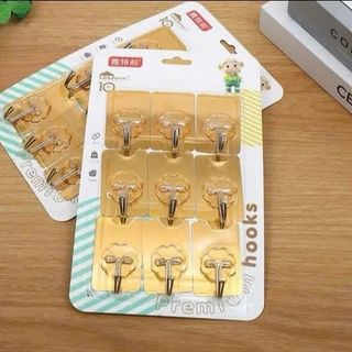 Vỉ 9 móc dán tường Hooks