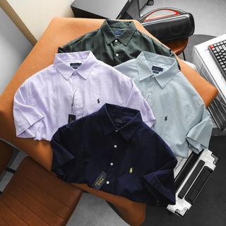 Sơ mi LINEN POLO.  Chất cải linen mềm.