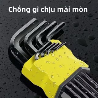 Bộ dụng  cụ lục giác đa chức năng 9 cây  Bộ cờ lê chìa khóa lục giác có độ cứng cao S2, 1.5-10mm