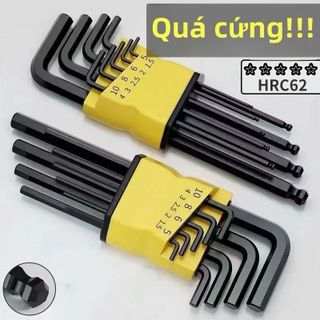 Bộ dụng  cụ lục giác đa chức năng 9 cây  Bộ cờ lê chìa khóa lục giác có độ cứng cao S2, 1.5-10mm