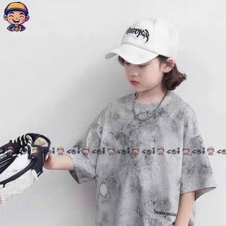 Set áo cotton loang mix quần Jean đen túi hộp cho bé trai Soikid341