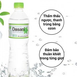 Nước uống đóng chai Dasani 510ml (24 chai/thùng)