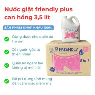 NƯỚC GIẶT XẢ FRIENDLY HỒNG CAN 3,5KG