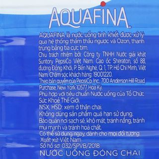 Nước Uống Đóng Chai Aquafina 5 Lít - Thùng 04 Chai