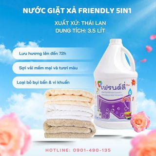 NƯỚC GIẶT XẢ FRIENDLY TÍM CAN 3.5KG