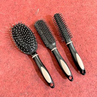 Bộ 3 Lược Chải Gỡ Rối Tạo Kiểu Salon Gồm Lược Thẳng, Lược Tròn, Lược Oval Chuyên Dụng Chống Rụng Tóc