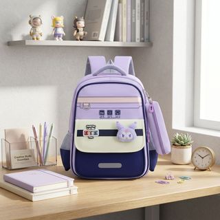 🎒 BALO TIỂU HỌC A9222 – NHẸ ÊM, NHIỀU NGĂN, KÈM TÚI BÚT