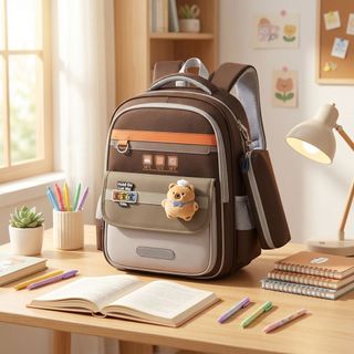 🎒 BALO TIỂU HỌC A9222 – NHẸ ÊM, NHIỀU NGĂN, KÈM TÚI BÚT