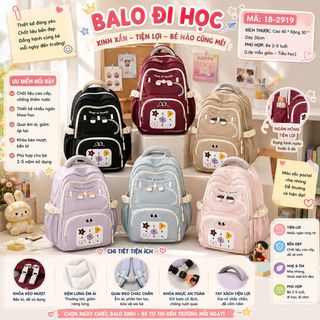 BALO ĐI HỌC A8220 – PHONG CÁCH HÀN QUỐC, NHẸ NHÀNG & TIỆN LỢI