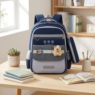 🎒 BALO TIỂU HỌC A9222 – NHẸ ÊM, NHIỀU NGĂN, KÈM TÚI BÚT