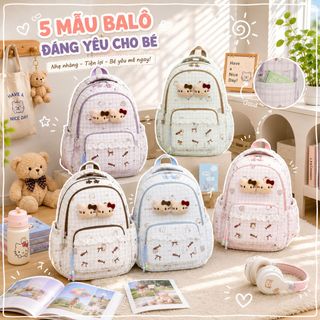 BALO HỌC SINH KITTY DỄ THƯƠNG MÃ A42108 – XINH XẮN, RỘNG RÃI, ĐI HỌC SIÊU ĐẸP