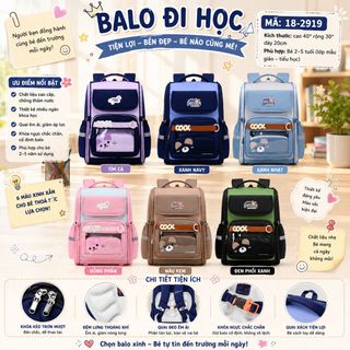 🎒 BALO CHỐNG GÙ A18-2919 KÈM TÚI BÚT – BẢO VỆ CỘT SỐNG, ĐI HỌC NHẸ NHÀNG