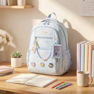 🎒 BALO ĐI HỌC THỜI TRANG A30208 – NHIỀU NGĂN, TẶNG PHỤ KIỆN XINH XẮN