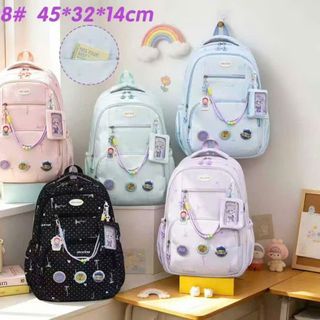 🎒 BALO ĐI HỌC THỜI TRANG A30208 – NHIỀU NGĂN, TẶNG PHỤ KIỆN XINH XẮN