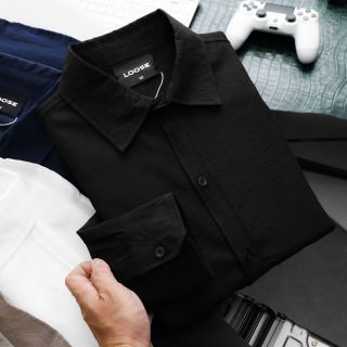Loose Linen LongSleeve Shirt .  Chất linen 100% cotton chính phẩm, vải dệt có co giãn tốt.