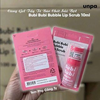 Tẩy Tế Bào Chết Môi Sủi Bọt Unpa Bubi Bubi Bubble Lip Scrub 10ml
