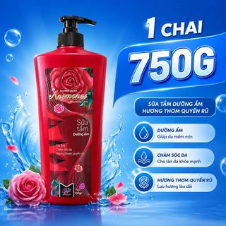 [ CHAI 750ML ] Sữa Tắm Hương Thơm Quyến Rũ - Dưỡng Ẩm Da, Mềm Mịn - Phù Hợp Mọi Loại Da