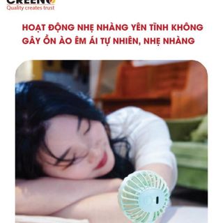 Quạt tích điện cầm tay mini 3 cấp độ gió - Bảo hành 12 tháng