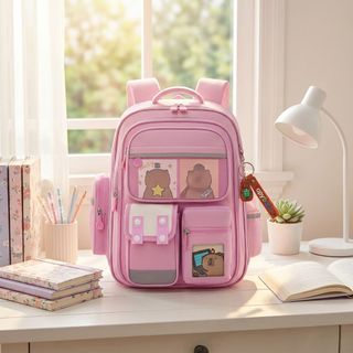 BALO HỌC SINH MEDD CHỐNG GÙ, CHỐNG THẤM - HỌA TIẾT GẤU CUTE, VẢI POLY CAO CẤP WH745 - WINNIE HOUSE