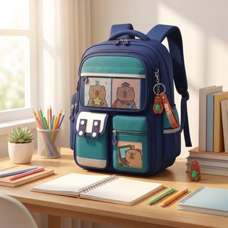 BALO HỌC SINH MEDD CHỐNG GÙ, CHỐNG THẤM - HỌA TIẾT GẤU CUTE, VẢI POLY CAO CẤP WH745 - WINNIE HOUSE