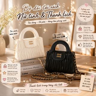 TÚI XÁCH NỮ CHẦN CHỈ DA MỀM MIN DÂY KÈM CHUÔNG HOT TREND W492