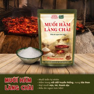 [Combo 3] Muối hầm Làng Chài Xưa 500g Nấu ăn ngon hơn - Nung lửa than 100% muối biển nguyên chất
