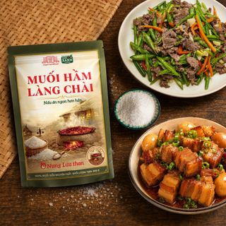 [Combo 3] Muối hầm Làng Chài Xưa 500g Nấu ăn ngon hơn - Nung lửa than 100% muối biển nguyên chất