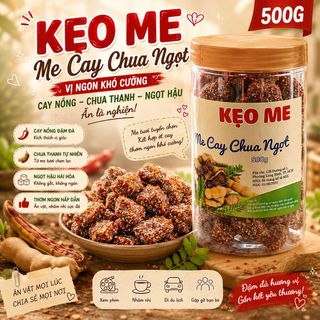 🌶️🍬 KẸO ME CAY CHUA NGỌT 500G – CHUA CHUA CAY CAY, ĂN MỘT VIÊN LÀ GHIỀN!