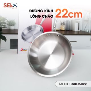 Chảo inox Seka nông lòng size 22cm