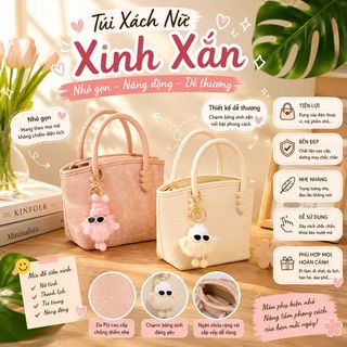 TÚI ĐEO CHÉO KÈM GẤU BÔNG – XINH HẾT NẤC W568 - WINNIE HOUSE