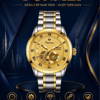 ĐỒNG HỒ NAM CHÍNH HÃNG FUNMEI FC230 MĂT SAPHIRE MÁY CƠ FULLBOX TEM HÃNG