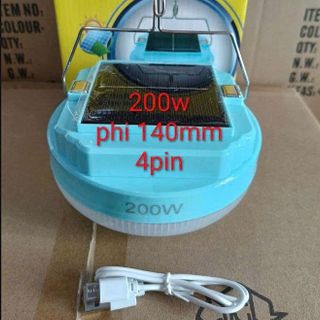 ĐÈN TÍCH ĐIỆN BÓNG DĨA 200W KÈM NLMT - PHI 14cm (T30)