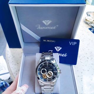 ĐỒNG HỒ NAM CHÍNH HÃNG FUNMEI FC230 MĂT SAPHIRE MÁY CƠ FULLBOX TEM HÃNG
