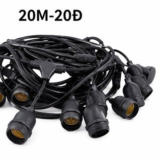 DÂY ĐUI ĐÈN TRANG TRÍ E27 CHỐNG NƯỚC 20M-20Đ (T25)