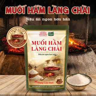 Muối hầm Làng Chài Xưa 500g Nấu ăn ngon hơn - Nung lửa than 100% muối biển nguyên chất