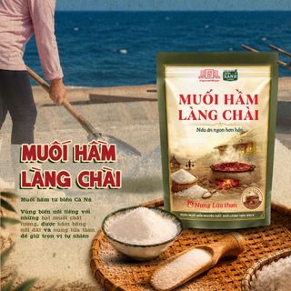 Muối hầm Làng Chài Xưa 500g Nấu ăn ngon hơn - Nung lửa than 100% muối biển nguyên chất