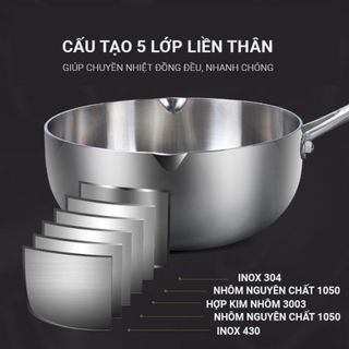 Chảo inox sâu lòng Seka SK6026 Size 26cm