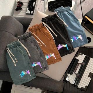 Short wash stussy.  Chất nỉ cua cotton 350gsm dày dặn mền mịn.