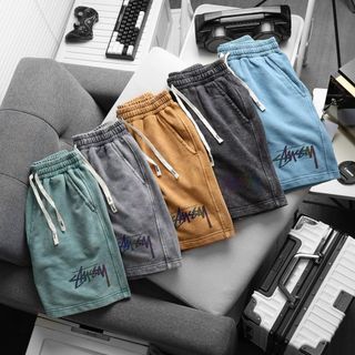 Short wash stussy.  Chất nỉ cua cotton 350gsm dày dặn mền mịn.