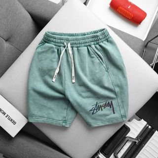 Short wash stussy.  Chất nỉ cua cotton 350gsm dày dặn mền mịn.