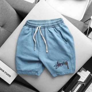 Short wash stussy.  Chất nỉ cua cotton 350gsm dày dặn mền mịn.
